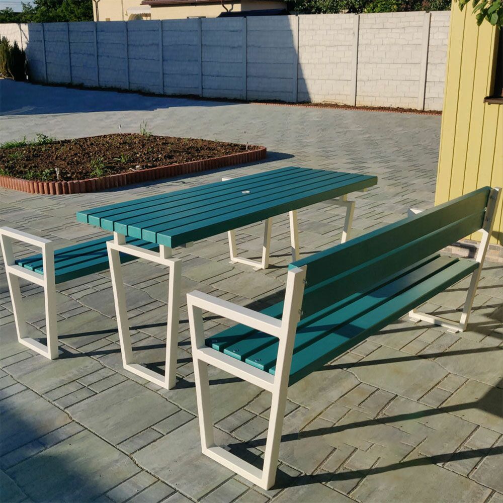  Modernes Gartenmöbel Set Aus Holz Und Metall - Aenny