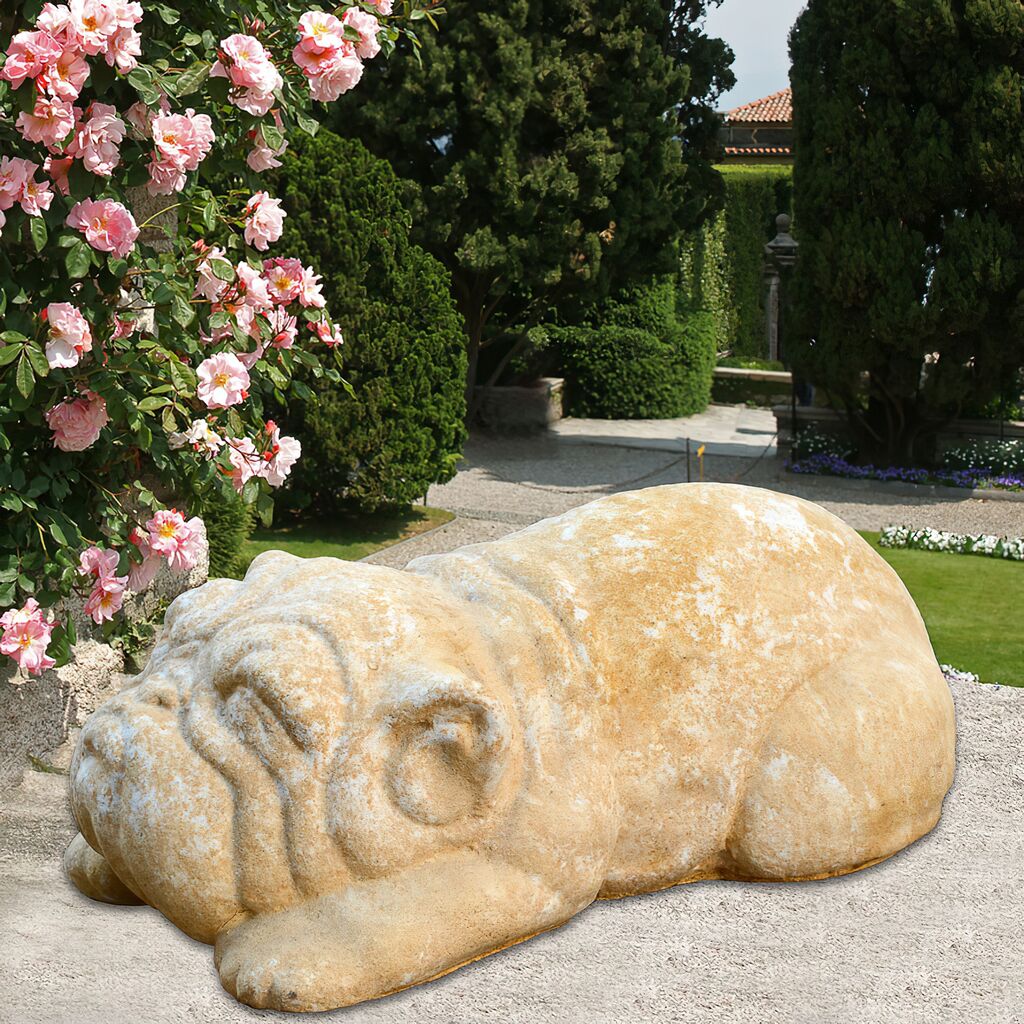  Mops Hundefigur Aus Steinguss - Emma