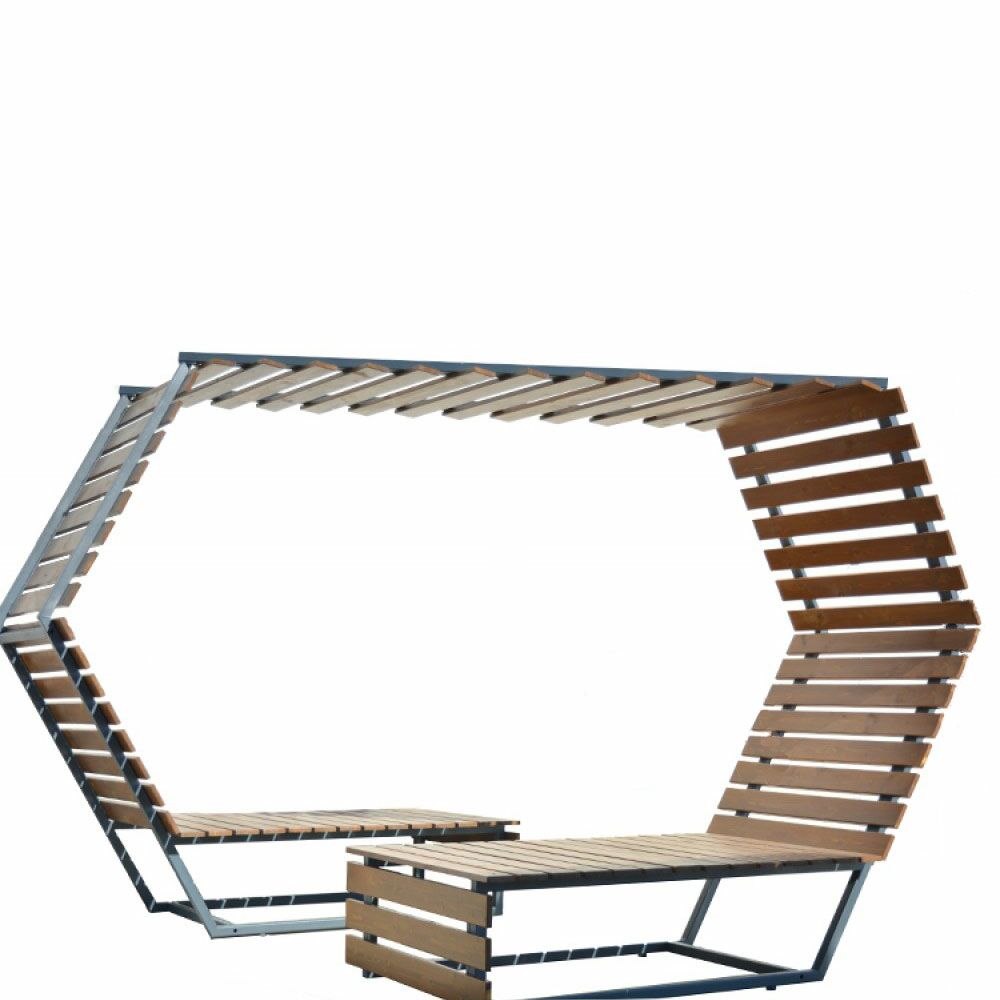  Multifunktionale Garten Bank-Liege Aus Holz Und Metall - Skarphon