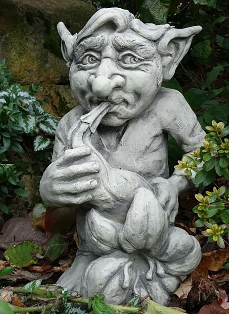  Musikalische Dekofigur Garten Troll Aus Steinguss Mit Saxophon - Kaikias