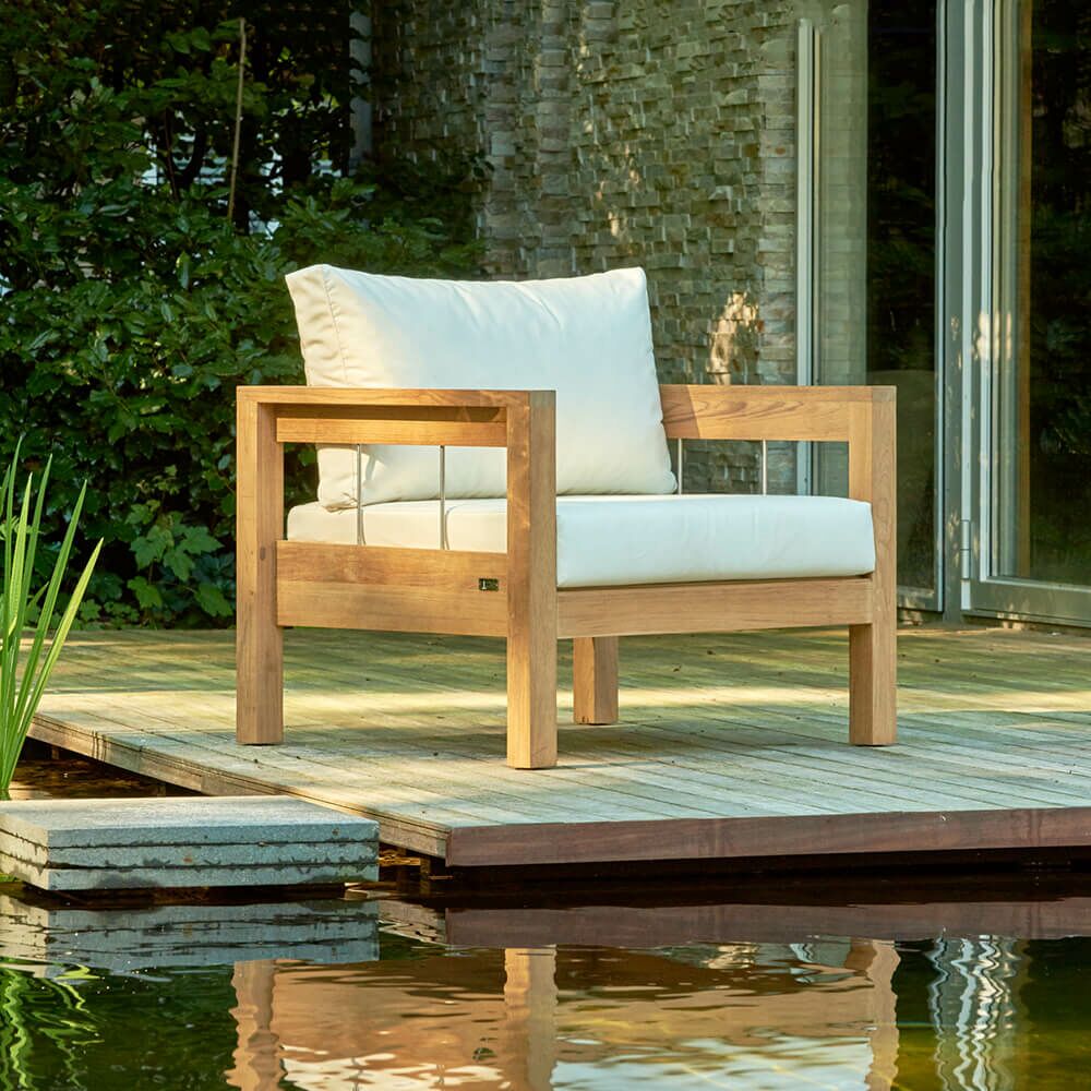  Nobeler Lounge-Sessel Für Den Garten Aus Teakholz - Lucy Lounge-Sessel