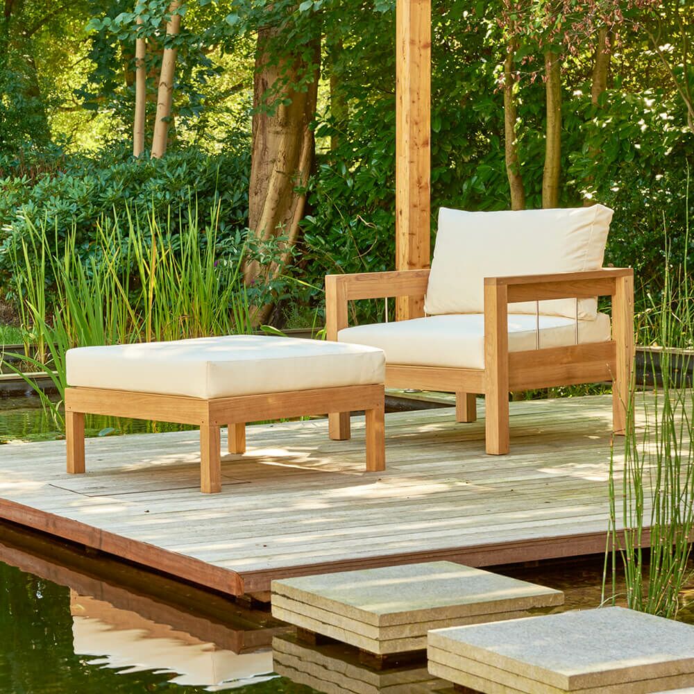  Nobeler Lounge-Sessel Für Den Garten Aus Teakholz - Lucy Lounge-Sessel
