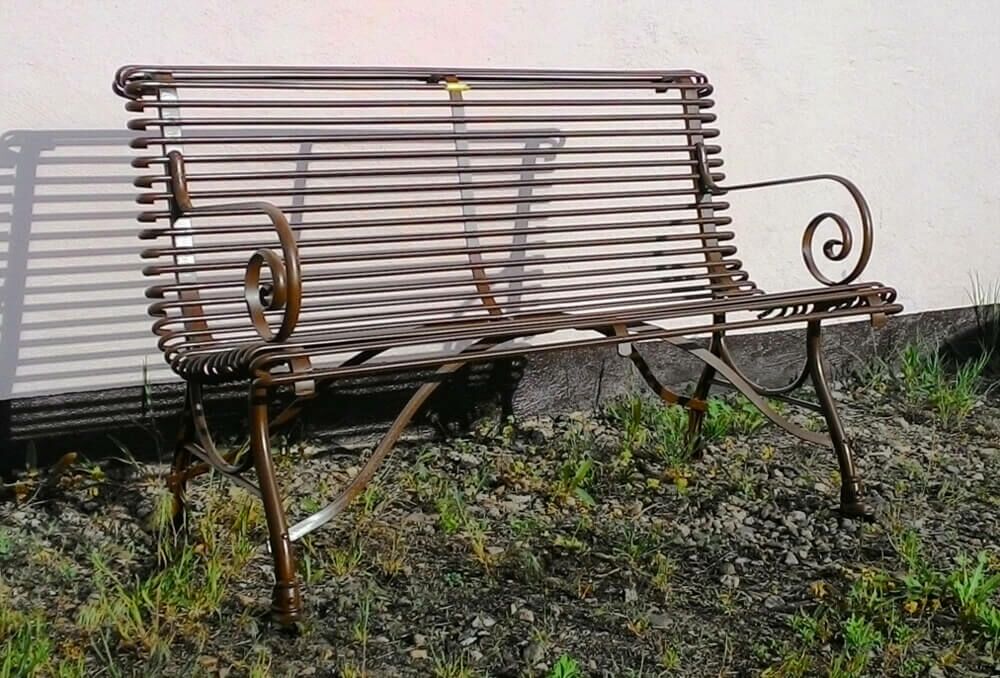  Nostalgische Gartenbank Mit Armlehnen 2-Sitzer - Ginette
