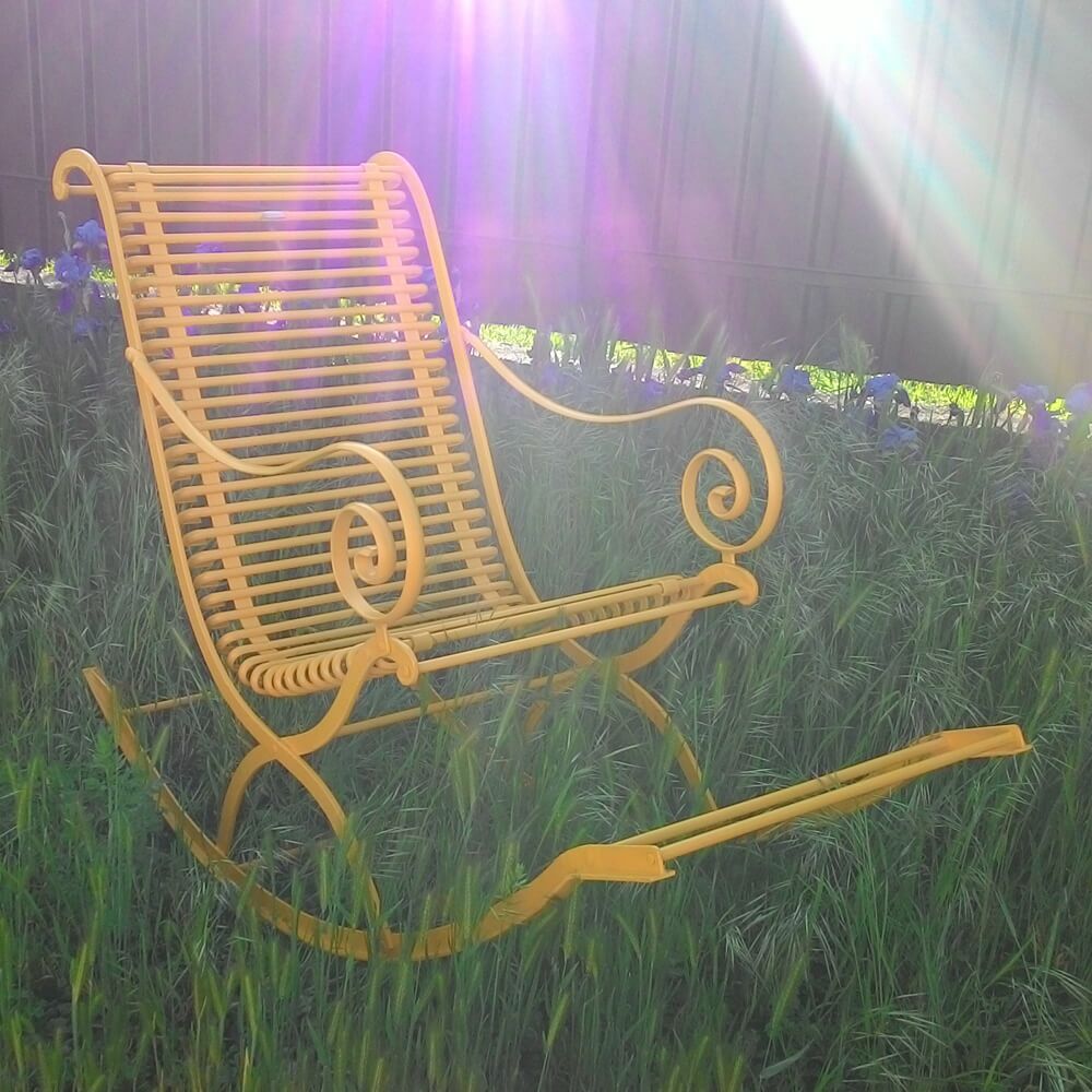  Nostalgischer Gusseisen Schaukelstuhl Für Den Garten - Edgar
