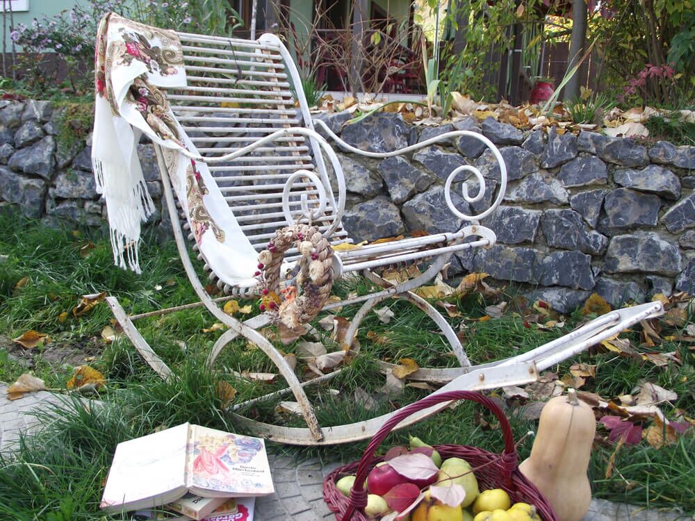 Nostalgischer Gusseisen Schaukelstuhl Für Den Garten - Edgar