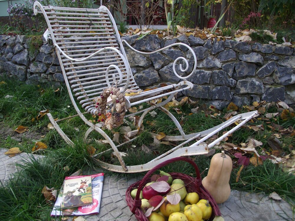  Nostalgischer Gusseisen Schaukelstuhl Für Den Garten - Edgar