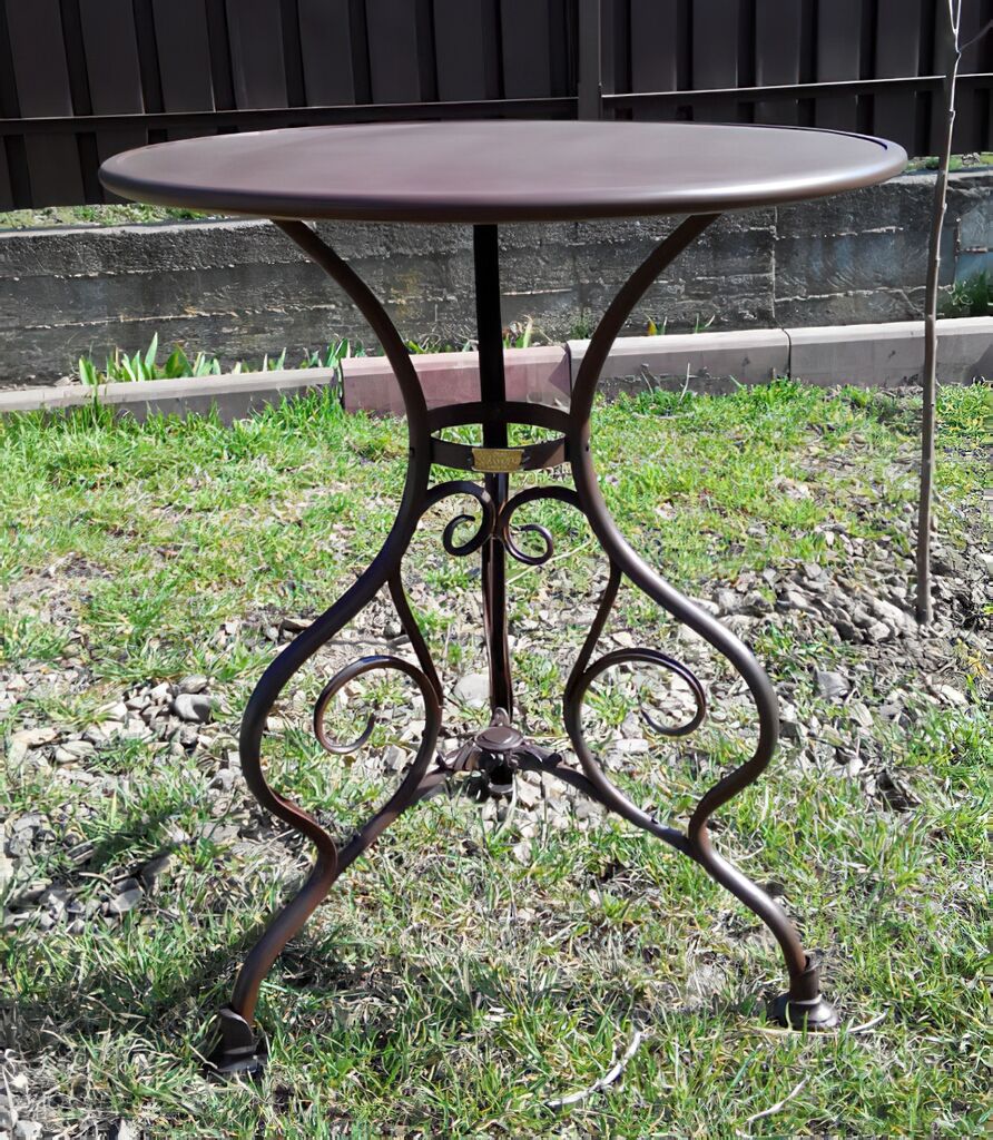  Nostalgischer Runder Gartentisch Aus Schmiedeeisen - Orane