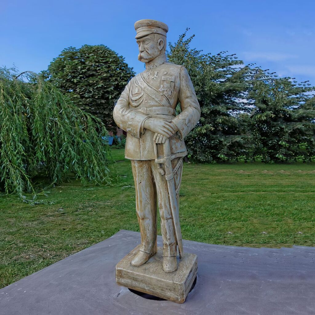  Offizier Auf Sockel - Steinguss Soldaten Skulptur - Raimondo