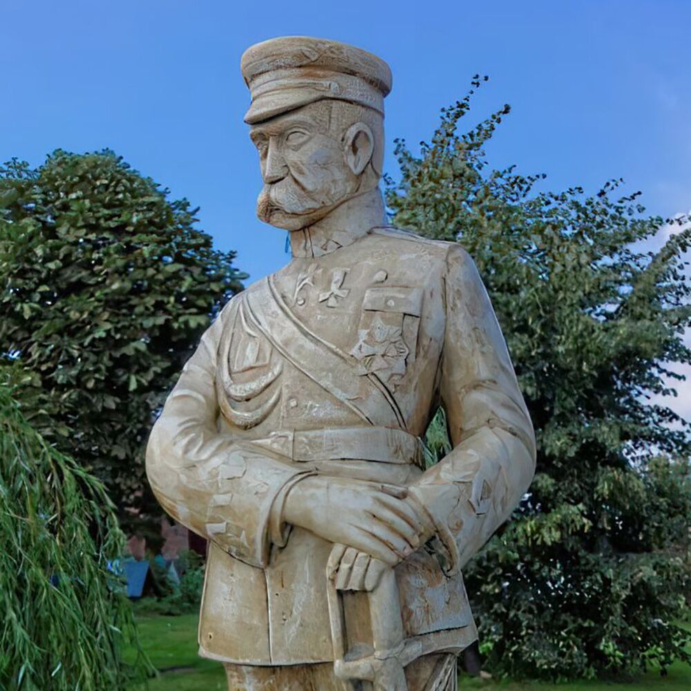  Offizier Auf Sockel - Steinguss Soldaten Skulptur - Raimondo