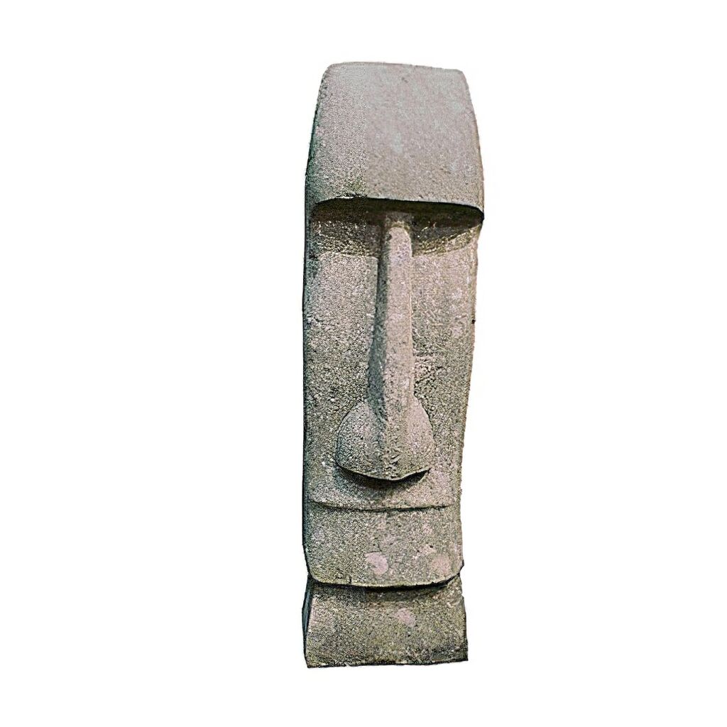  Osterinsel Tiki Kopf Moai Skulptur Naturstein Unikat - Pöwhiri