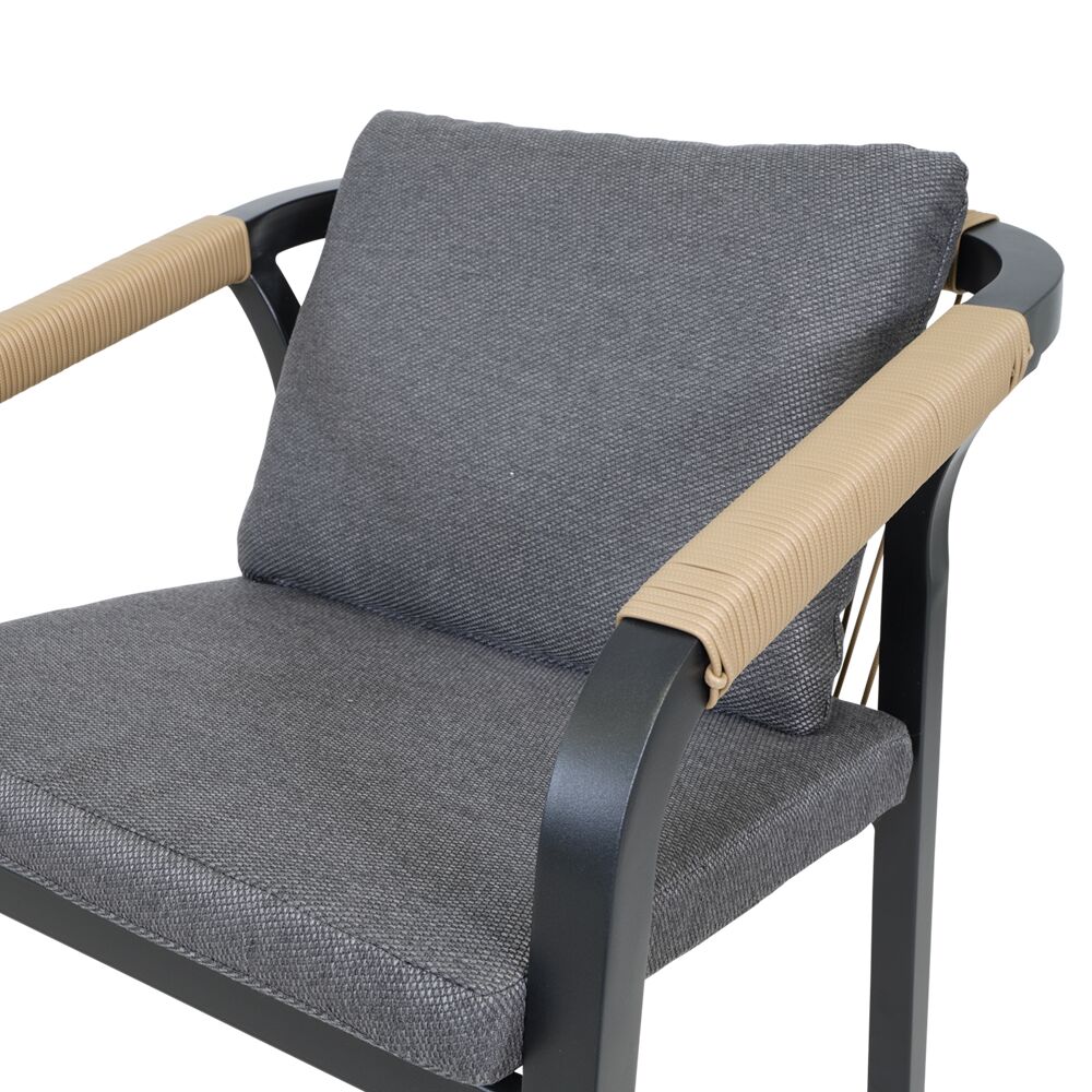  Outdoor Barstuhl Aus Aluminium Mit Olefin-Polsterung - Teko