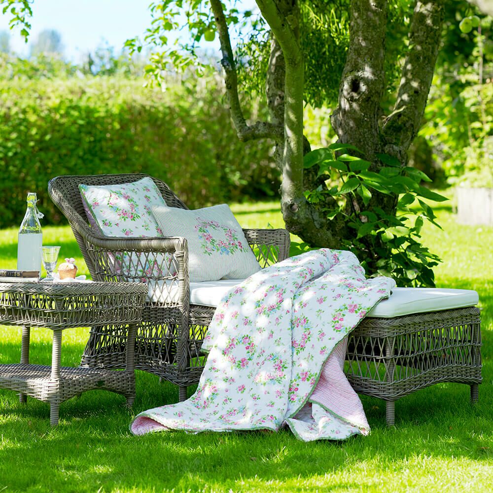  Outdoor Beistelltisch Aus Aluminium Umflochten Mit Polyrattan - Beistelltisch Smilla