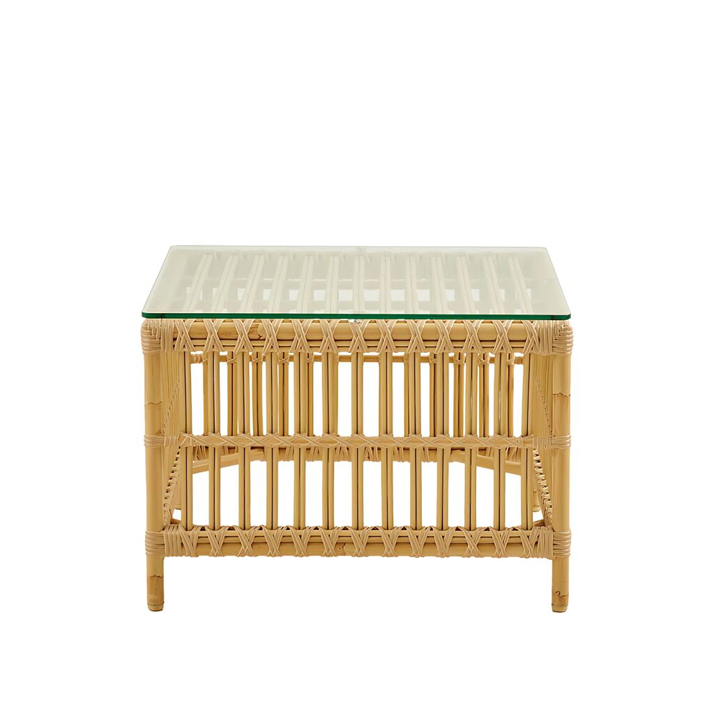  Outdoor-Beistelltisch Aus Aluminium Und Polyrattan - Beistelltisch Caya