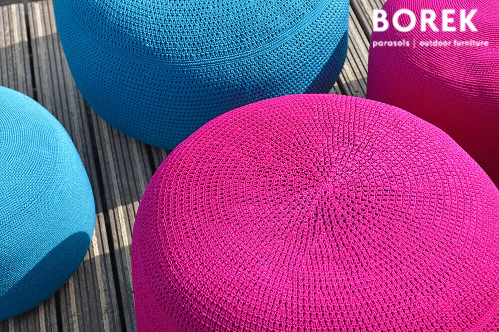  Outdoor Bodenkissen Von Borek - Ardenza Seil - Fuchsia - Crochette Sitzkissen