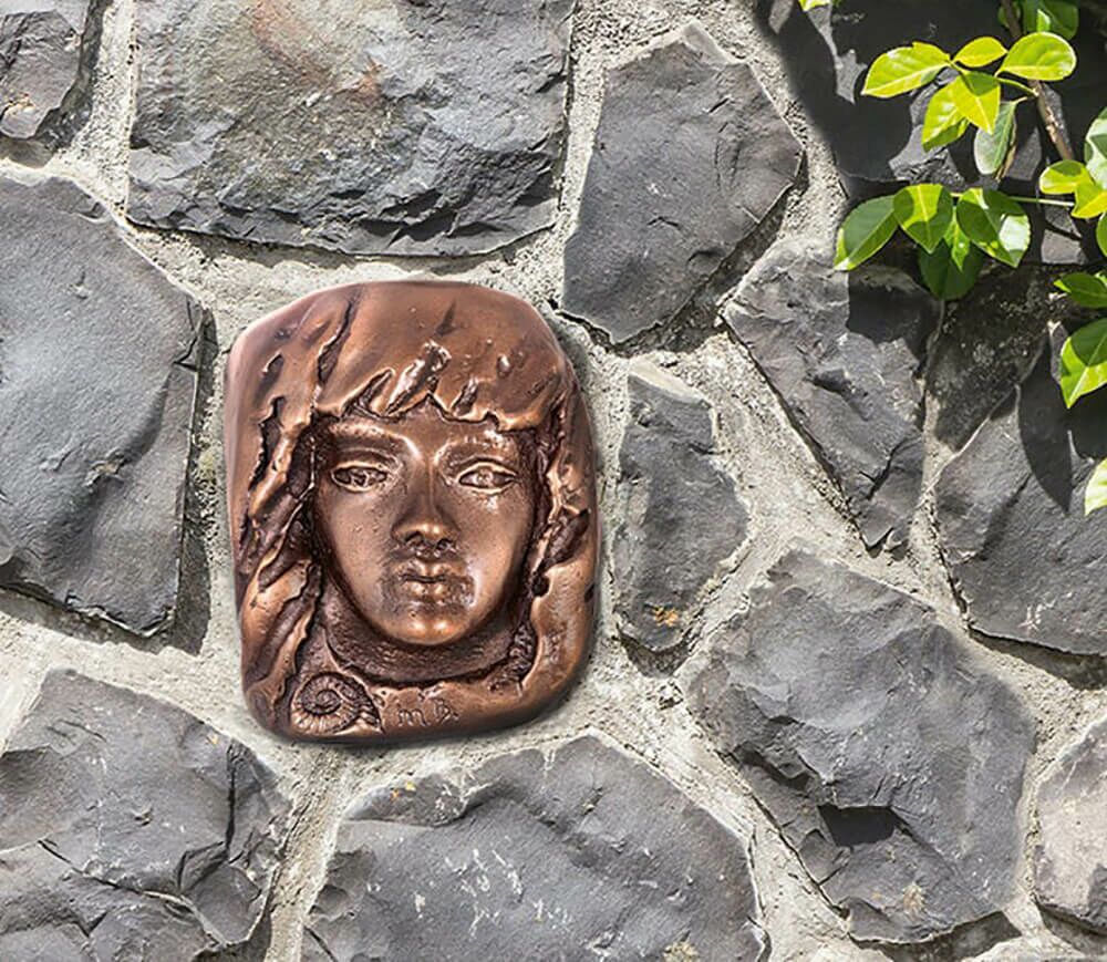  Outdoor Bronzerelief In Limitierter Auflage - Kopf - Frohsinn