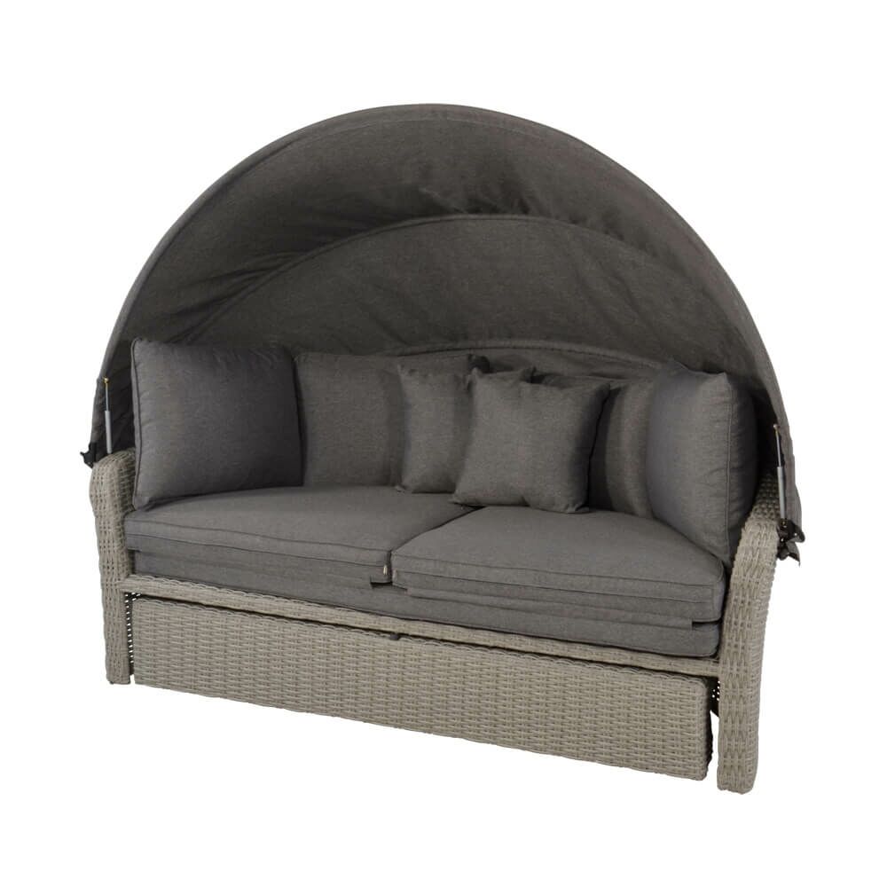  Outdoor Daybed Mit Sofafunktion Und Haube - Gartenbett Marando