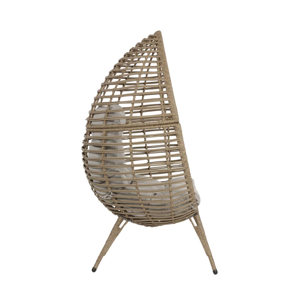  Outdoor-Korbsessel Mit Polster - Gartensessel Osni