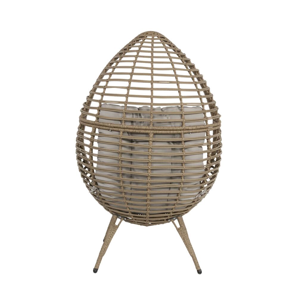  Outdoor-Korbsessel Mit Polster - Gartensessel Osni