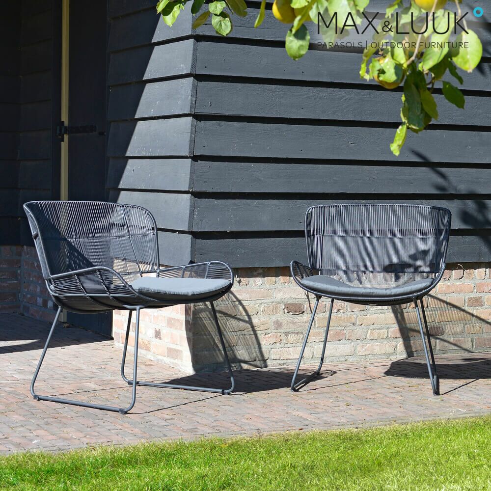  Outdoor Loungesessel Aus Stahl & Kunststoff - Max&Luuk - Modern - Faye Loungesessel