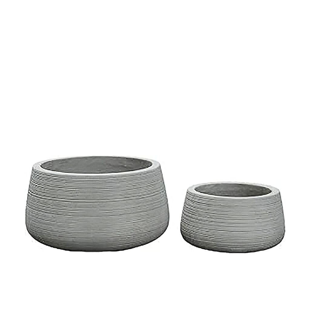  Outdoor Pflanzschale 2er Set - Modern - Glasfaser-Beton - Tondo