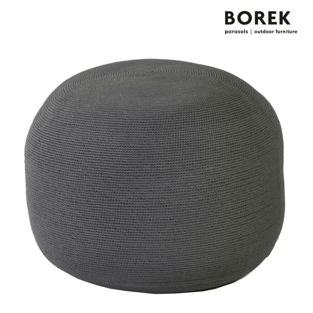  Outdoor Puff Von Borek - Anthrazit - Ardenza Seil - Crochette Sitzkissen