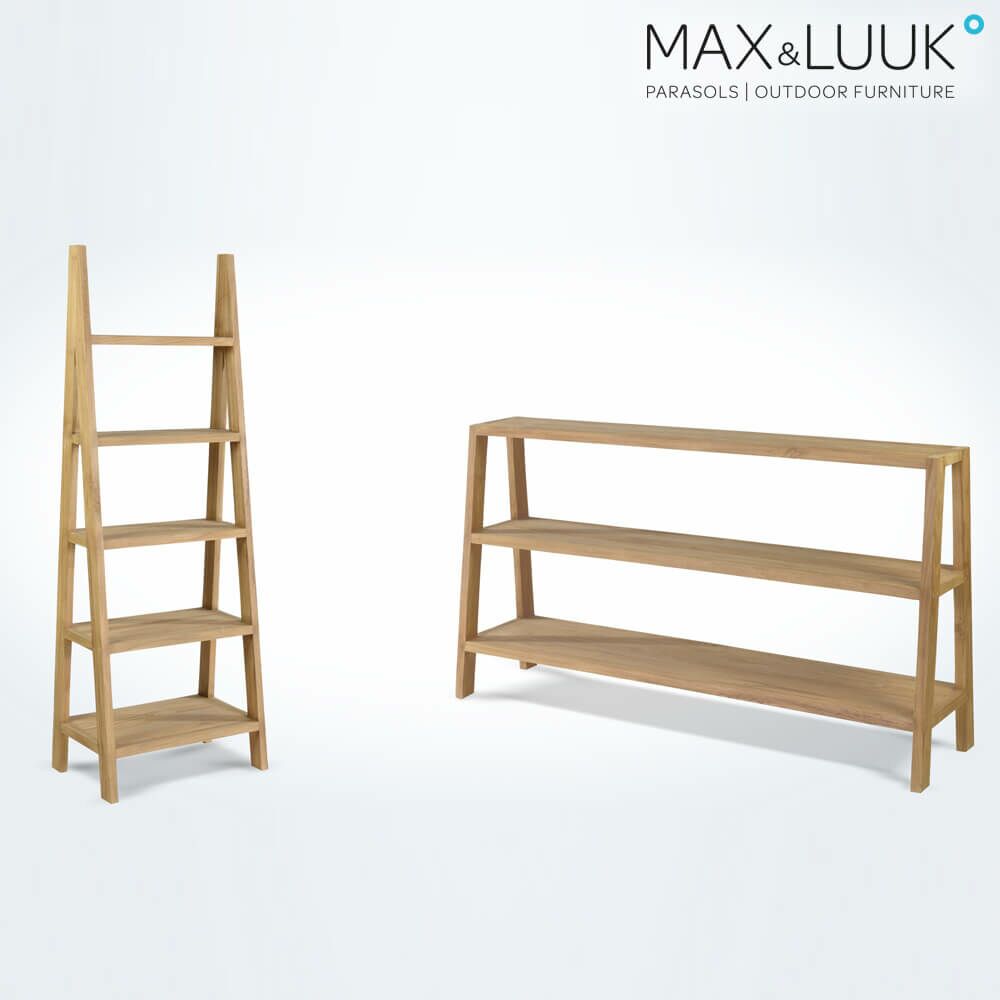  Outdoor Regal Aus Teakholz - 150cm - Max&Luuk - Puck Regal