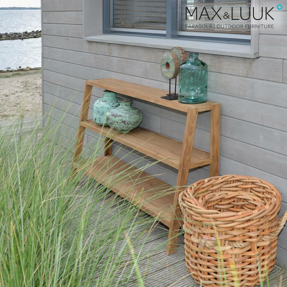  Outdoor Regal Aus Teakholz - 150cm - Max&Luuk - Puck Regal