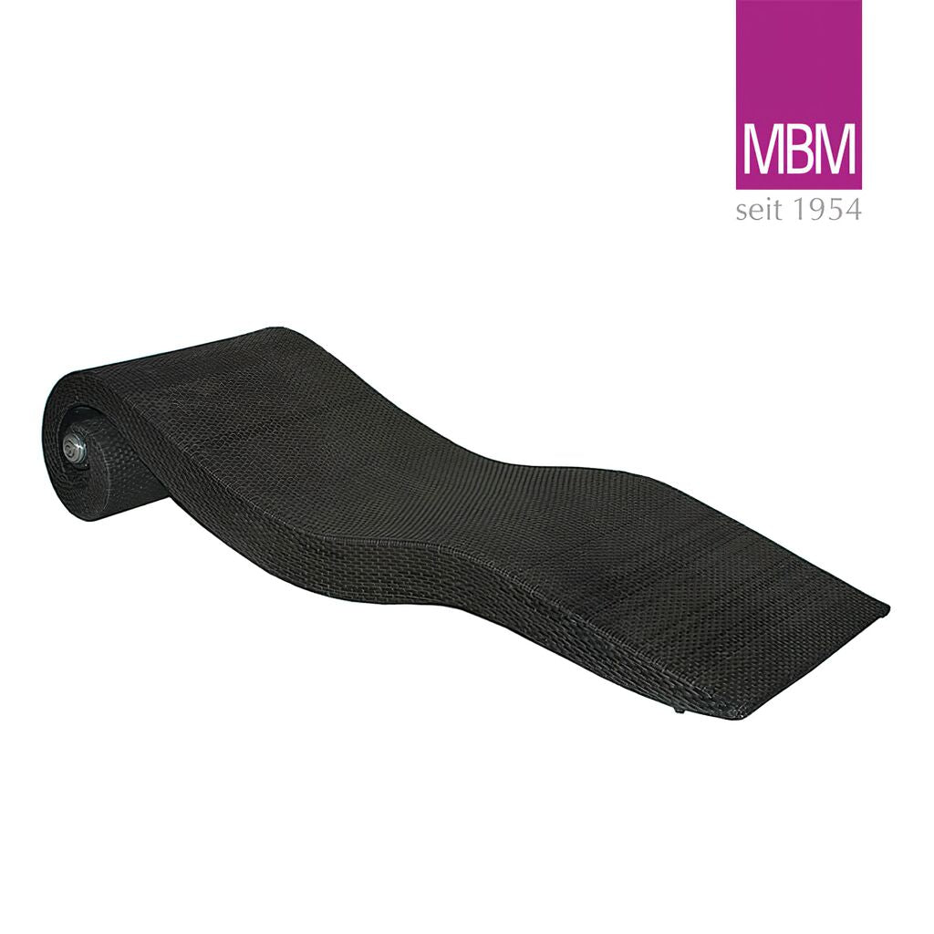  Outdoor Relaxliege Von MBM - Alu & Polyrattan - Dunkelbraun - Liege Conca