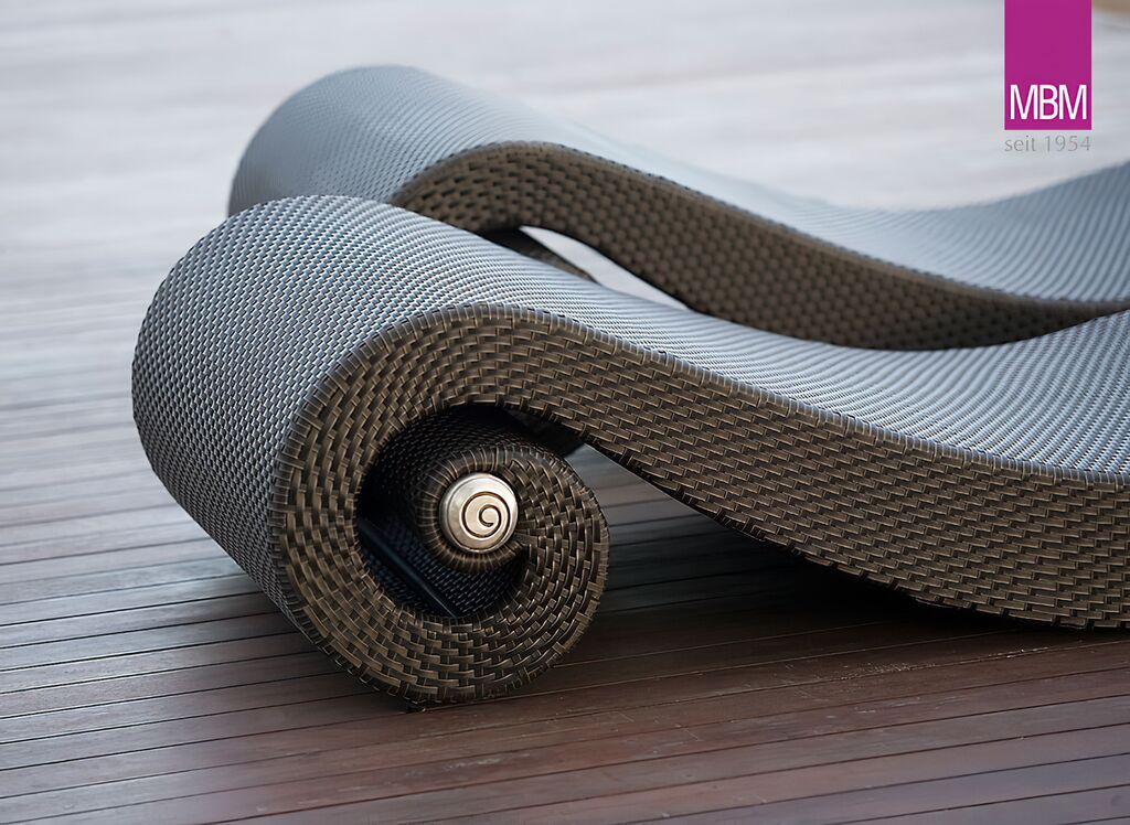  Outdoor Relaxliege Von MBM - Alu & Polyrattan - Dunkelbraun - Liege Conca