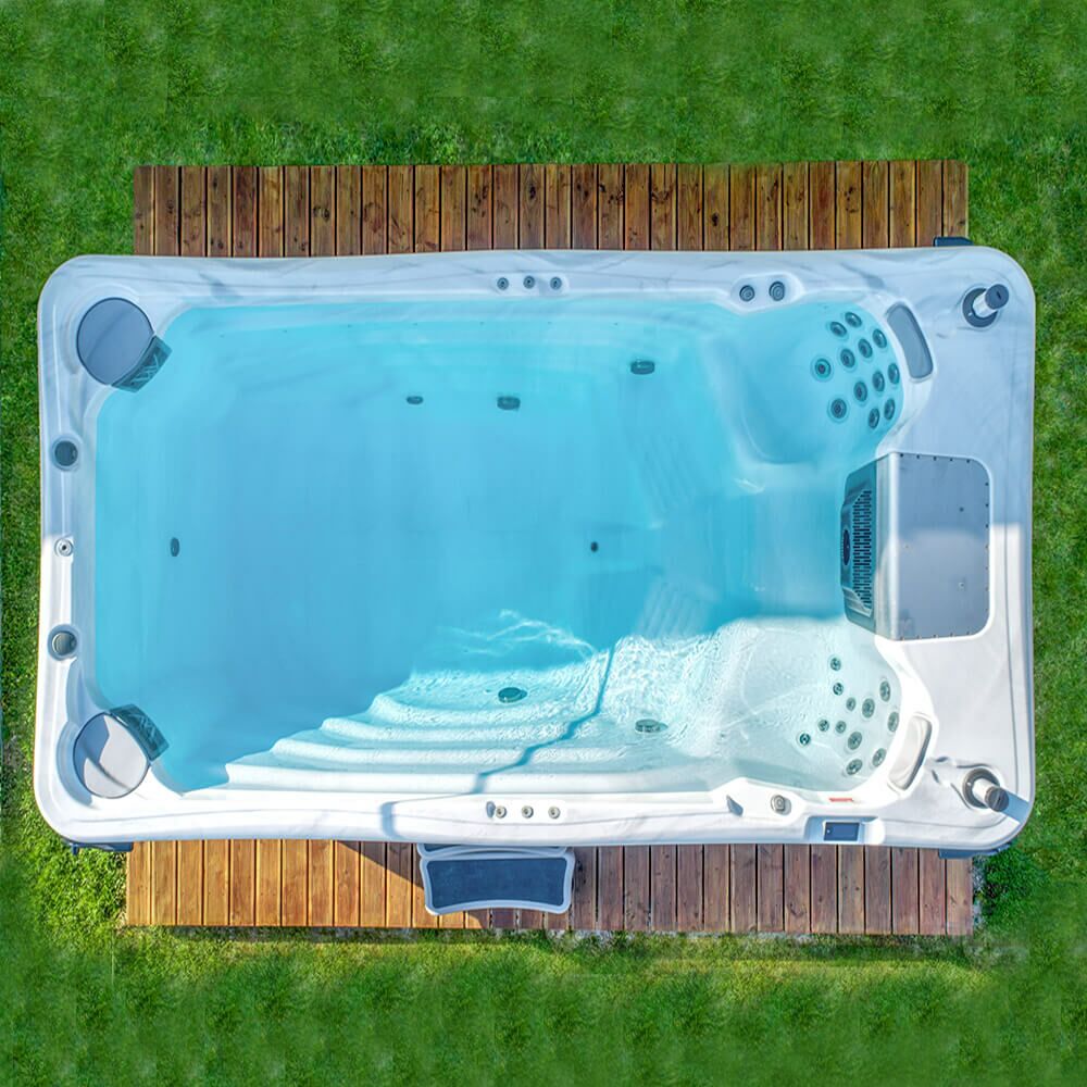  Outdoor Schwimm-Spa - Eckig - Plus 2 Sitze Zum Entspannen - Natrulit Grande