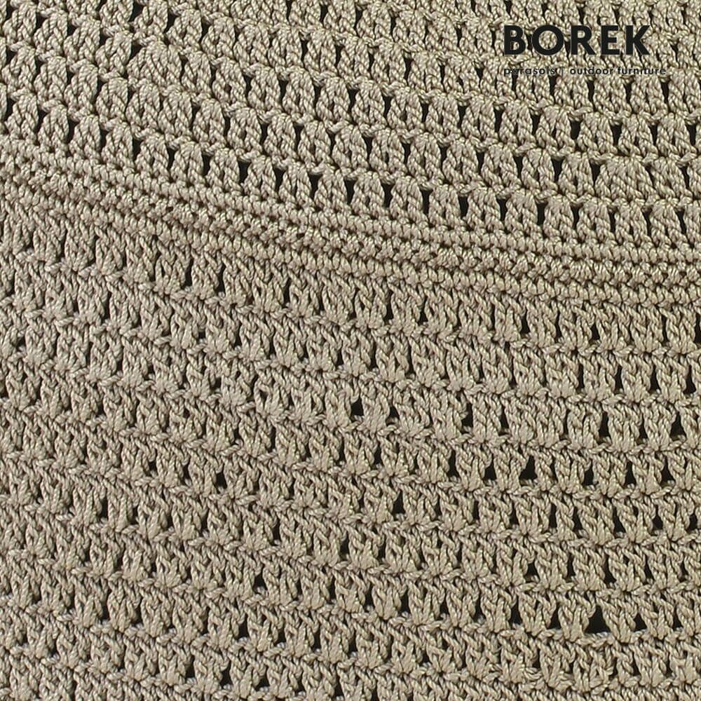  Outdoor Sitzhocker - Sandfarben - Borek - Ardenza Seil - Crochette Sitzkissen