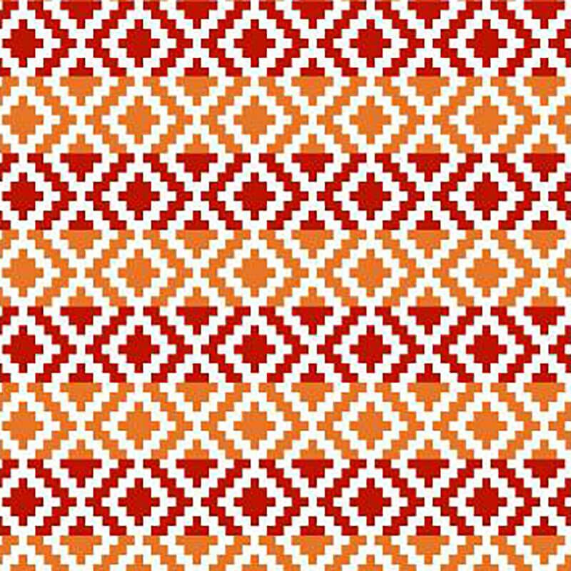  Outdoor Teppich In Rot-orange Tönen Aus Recycling Kunststoff - Halia