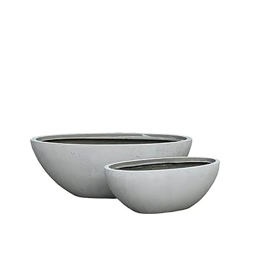  Ovale Pflanzgefäße Aus Polystone - 2er Set - Torre