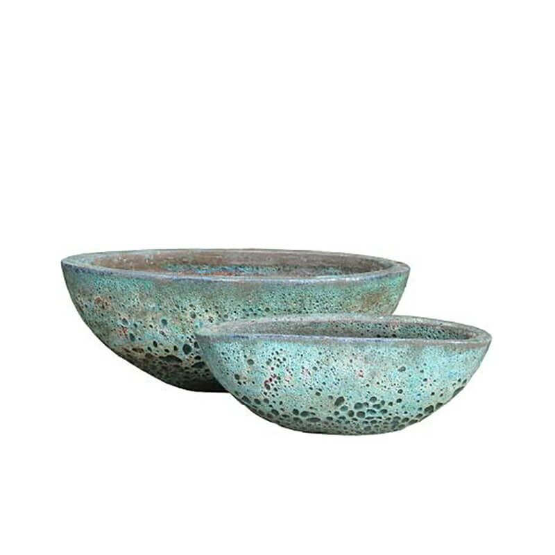  Ovale Pflanzschale Für Den Garten - Antikes Design - 2er Set - Salemi
