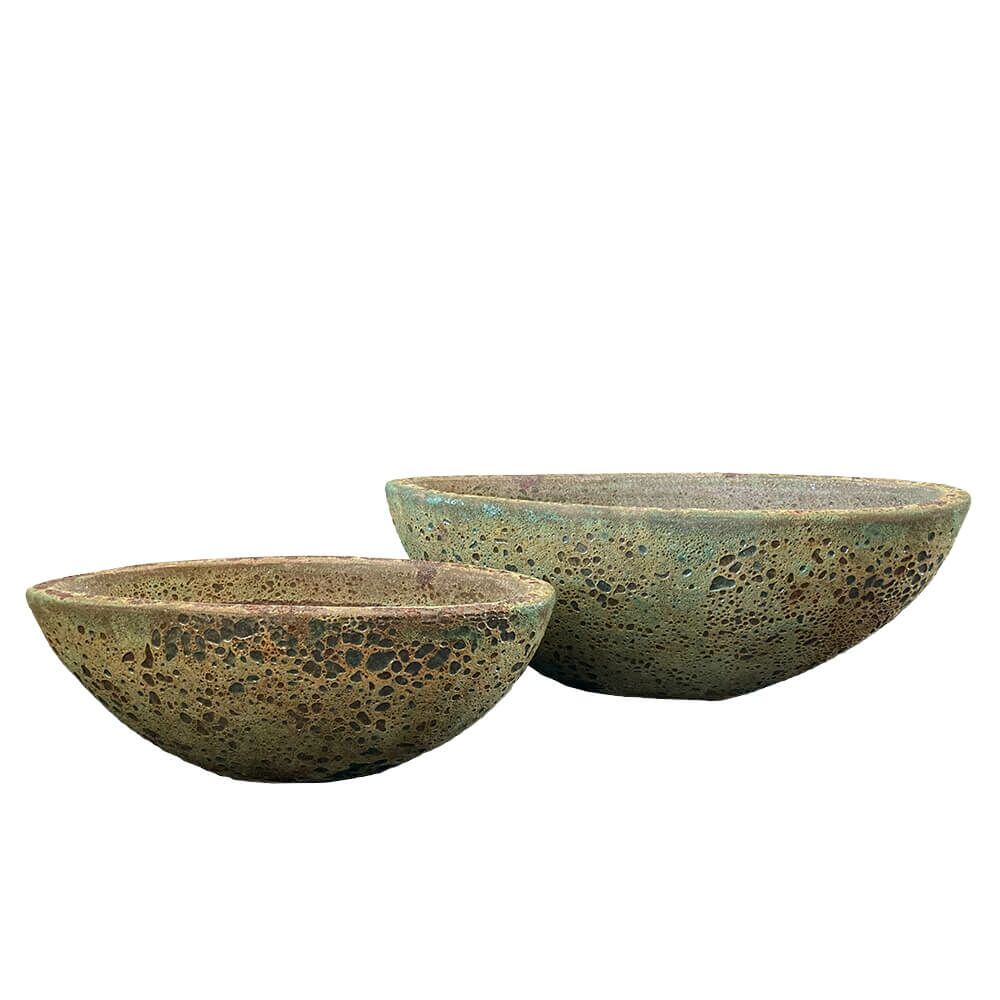  Ovale Pflanzschale Für Den Garten - Antikes Design - 2er Set - Salemi