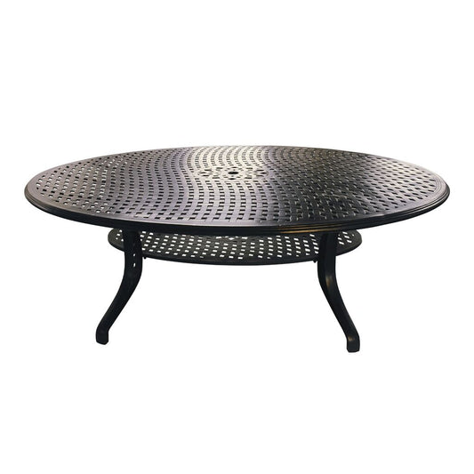  Ovaler XXL Alu Esstisch Mit Schirmloch - Landhaus-Stil - Kings Table