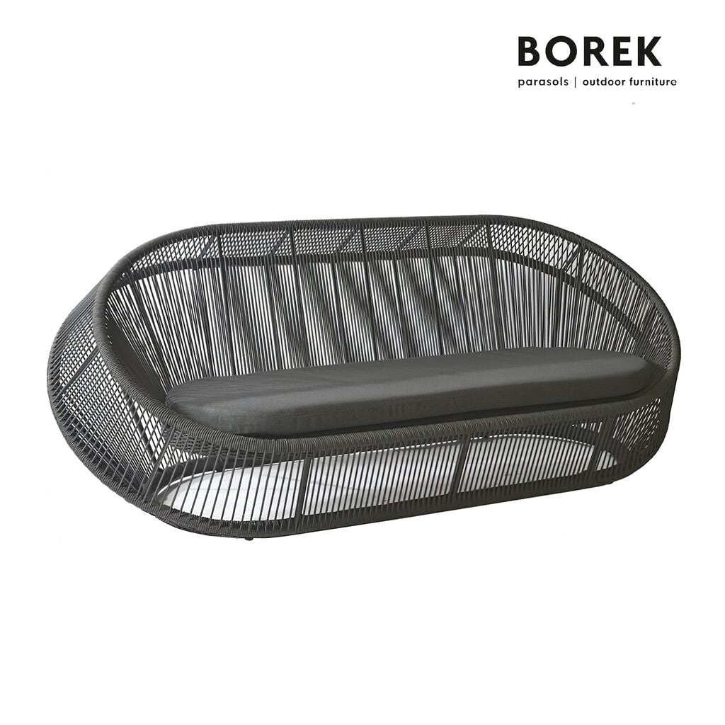  Ovales Ardenza-Gartensofa In Anthrazit - Borek - Loungesofa Monsaraz