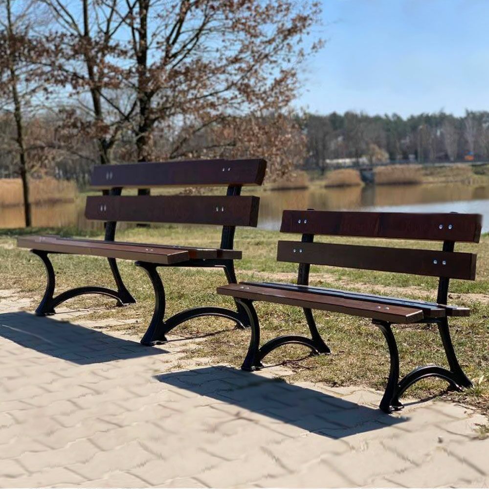  Park- Und Gartenbank Aus Holz Und Gusseisen - Tora