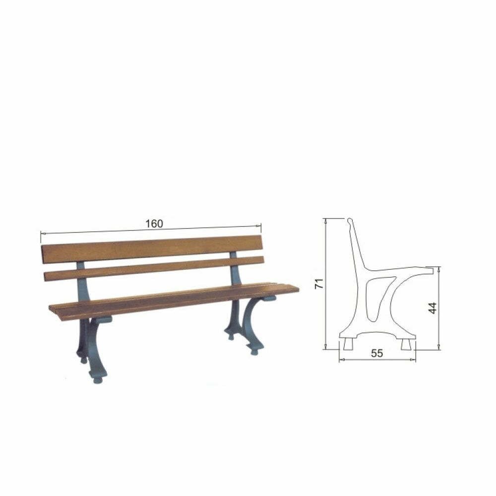  Parkbank Im Zeitlosen Design Aus Metall Und Holz Für Garten Und Stadt - Hinrik