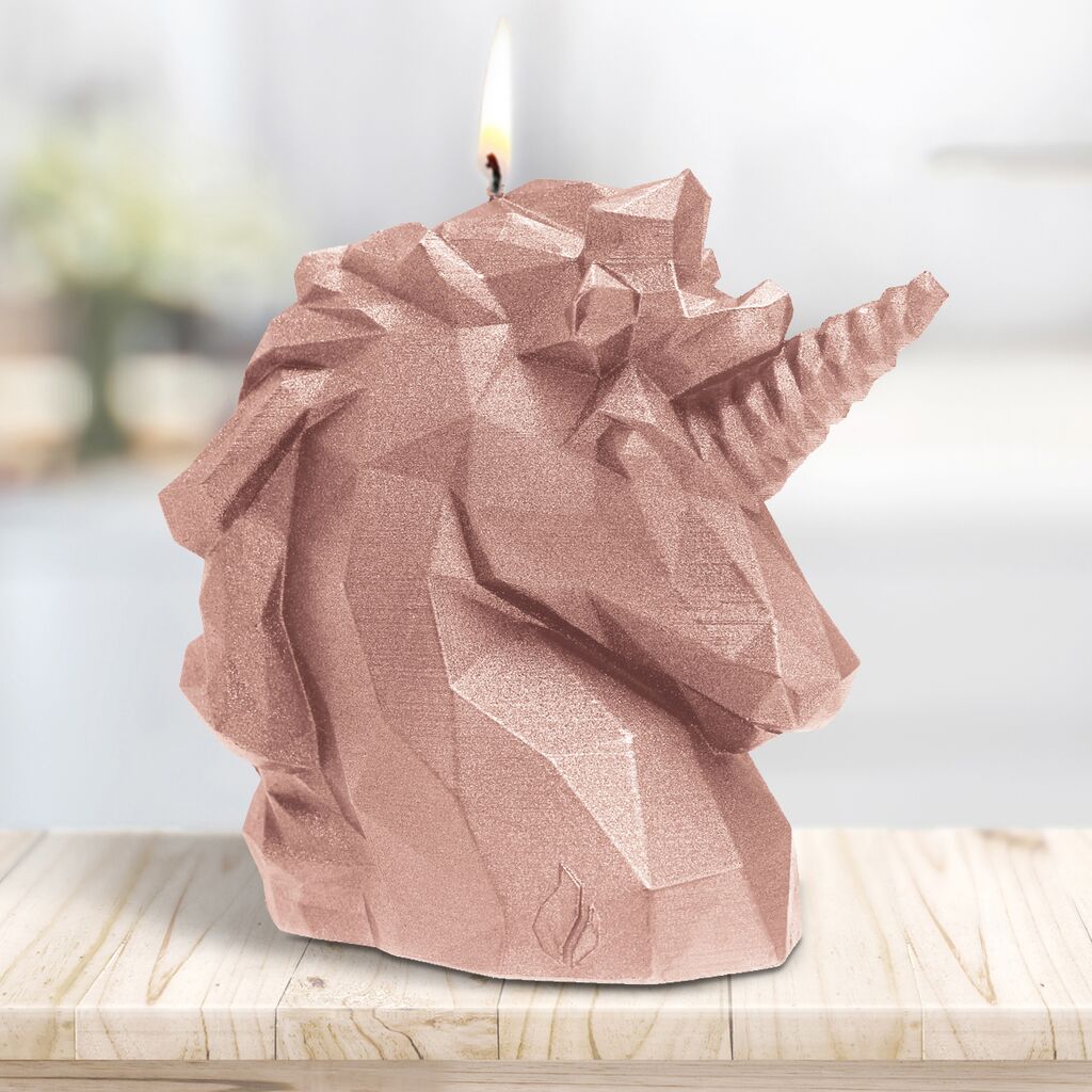 Pferdekopf Figur Im Modernen Design - Einhorn Kerze Vegan - Simera