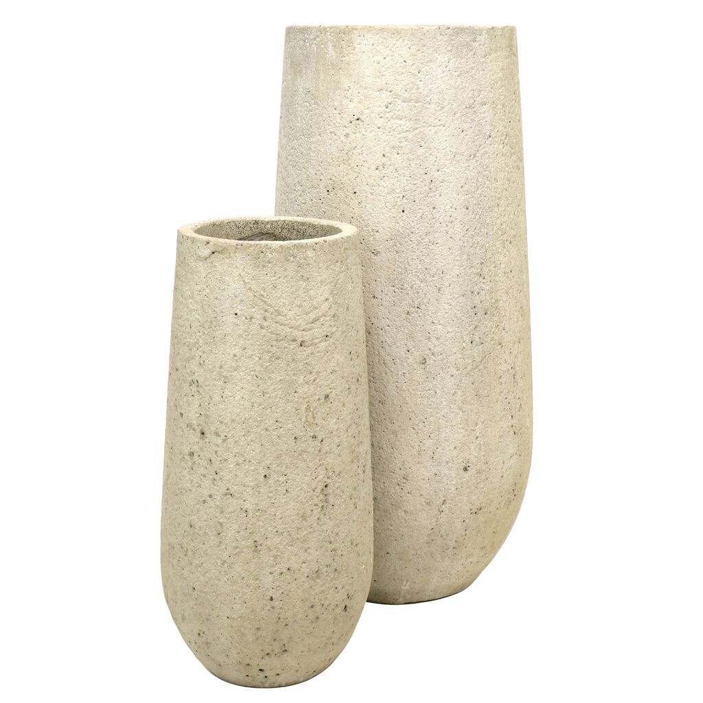  Pflanzvase Im 2er Set - Steinoptik - Leicht & Winterfest - Nera