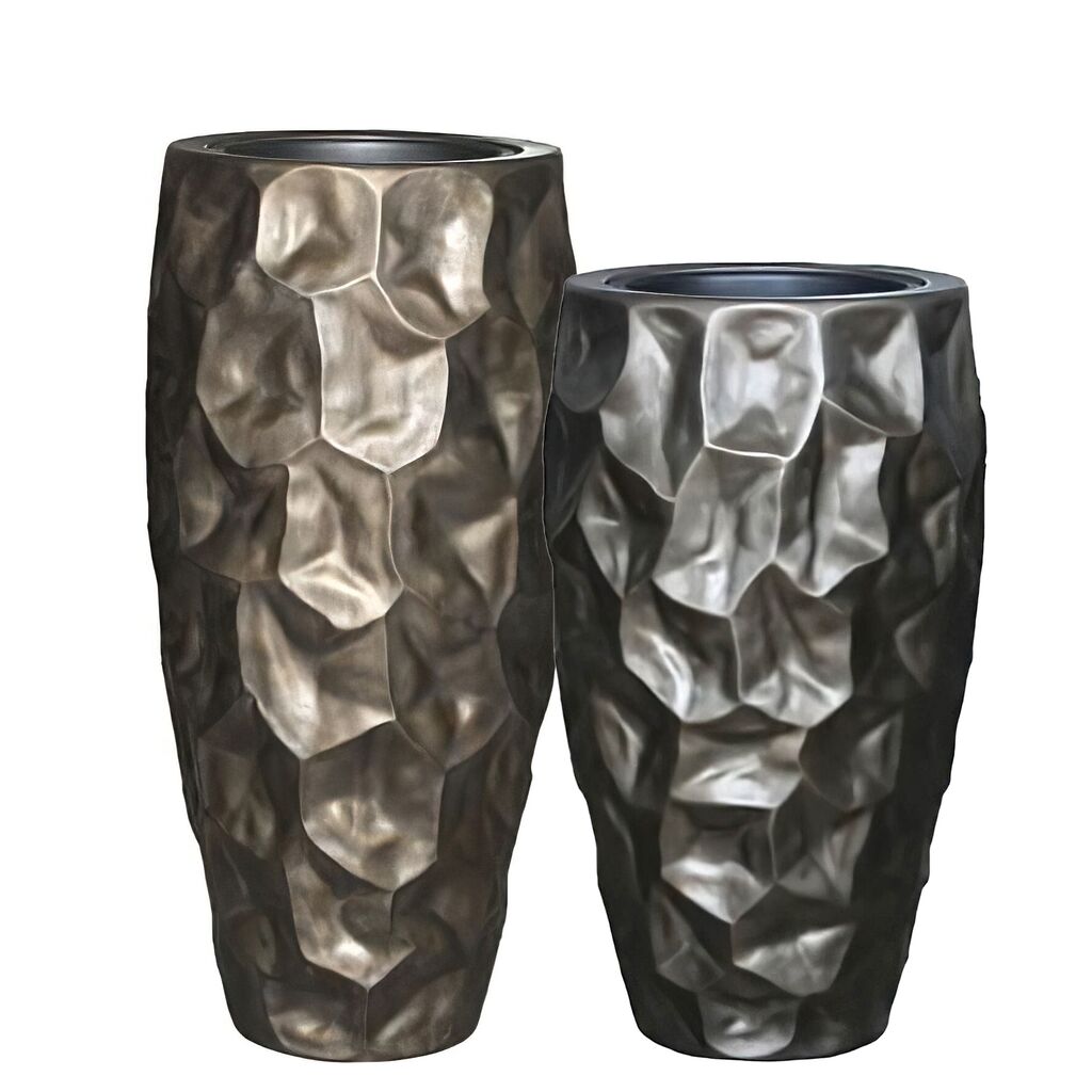  Pflanzvase Mit Einsatz - Indoor - Moderner Graphit Look - Asketano