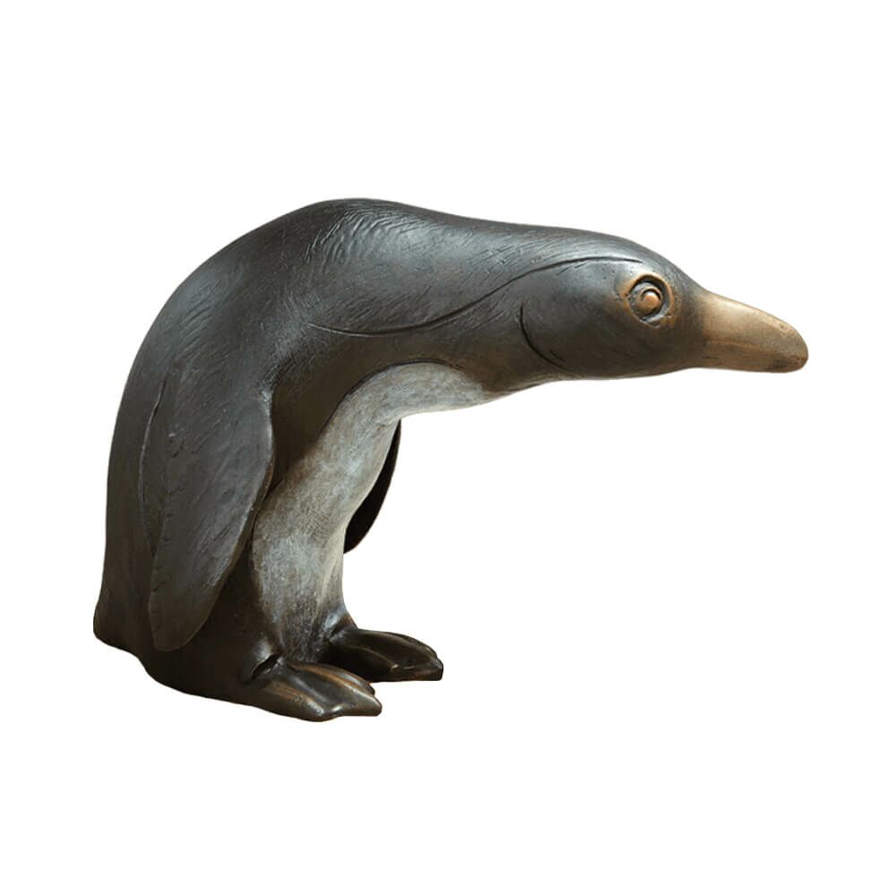  Pinguinfigur Aus Bronze - Schwarz-weiß - Pinguin