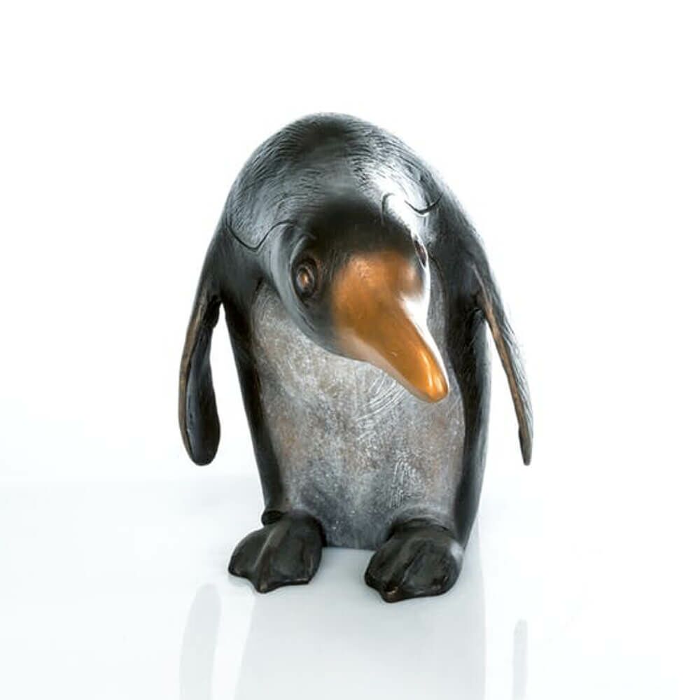  Pinguinfigur Aus Bronze - Schwarz-weiß - Pinguin