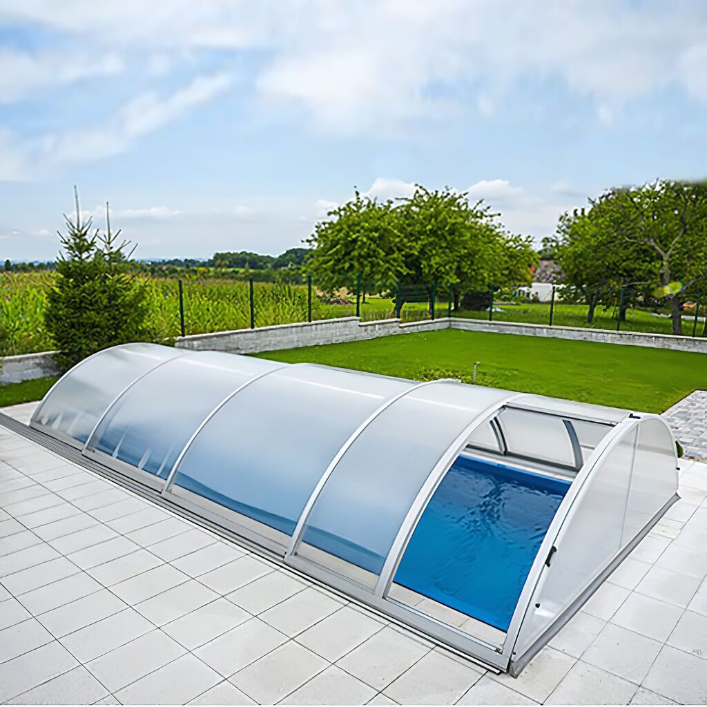  Poolüberdachung In Standardform - Sonderanfertigung - Rechteckig - Aus Aluminium & Polycarbonat - Mookait Standard