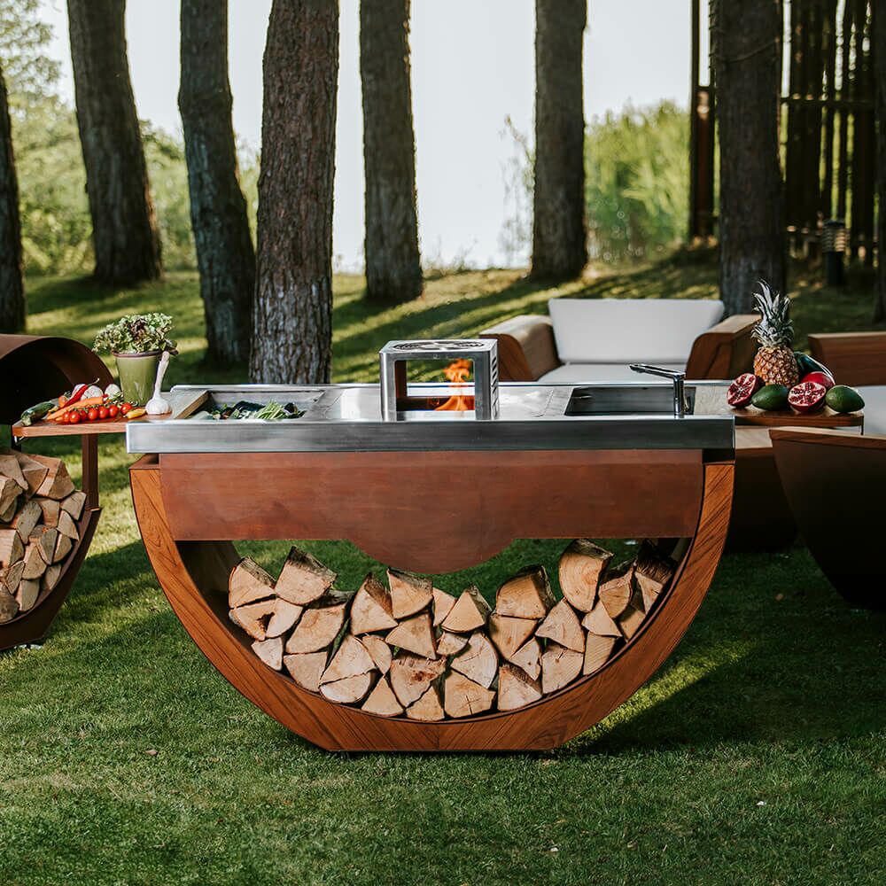  Premium Outdoor Küche Mit Rädern Aus Stahl Und Holz Von Masuria - Narie Küche