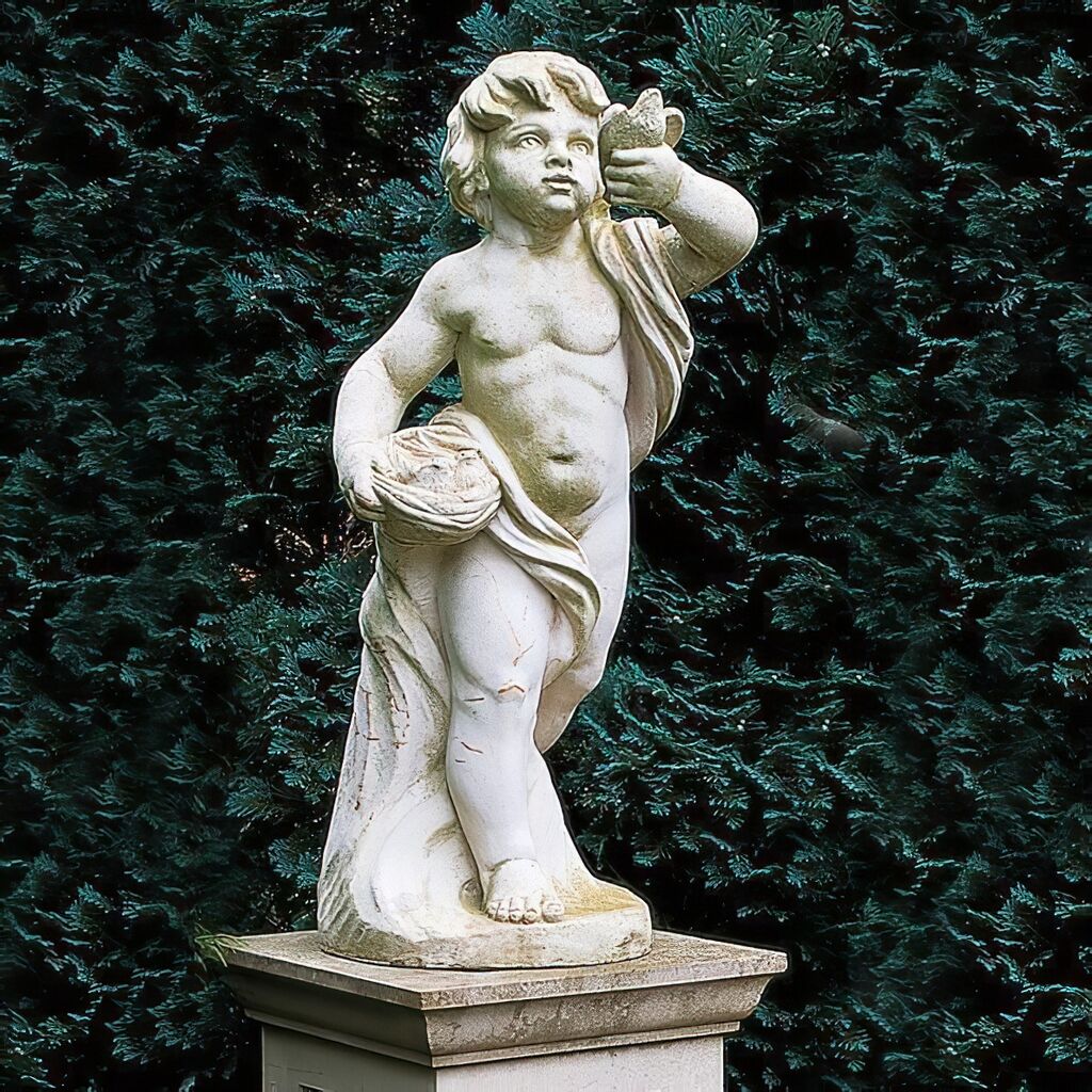  Putte Steinfigur Für Den Garten - Elementum Aura
