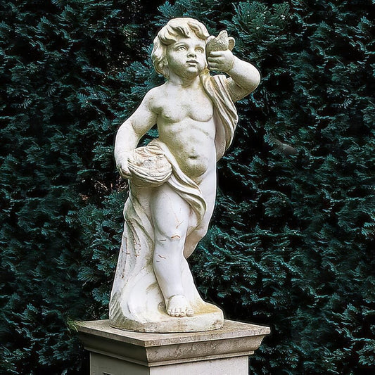  Putte Steinfigur Für Den Garten - Elementum Aura