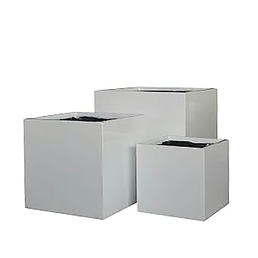  Quadratische Pflanzkübel Im 3er Set - Polystone Hochglänzend - Citerna