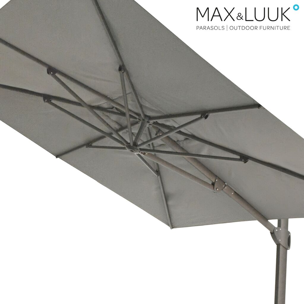  Quadratischer Ampelschirm - Aluminium - Kurbelsystem - Max&Luuk - Vince Ampelschirm